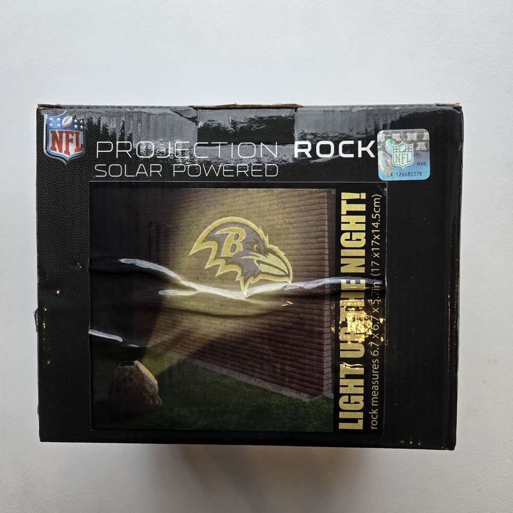 NFL Baltimore Ravens Solar Powered Projection Rock‎ Garden Light Outdoor Decor